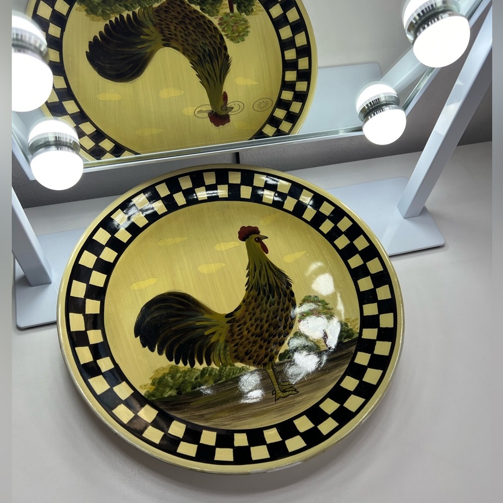 Rooster collectible plate